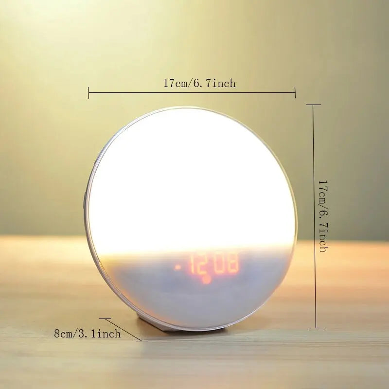 Sunrise Alarm Clock Wake Up Light Clock Sunrise/Sunset Simulation Digital Clock with Night Light FM Radio Desk Clocks Beauty World Shop