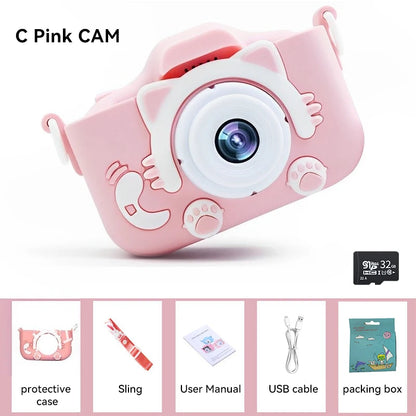 Christmas Children Camera HD 1080P Toddler Digital Video Camera 2.0inch Kids Camera with Silicone Cases Toys for Christmas Gifts Beauty Fashion