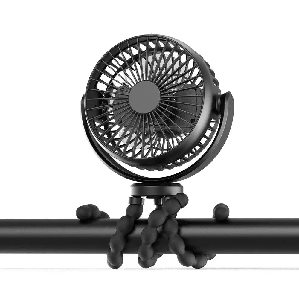 New 5200 mah multi-functional stroller Mini fan Portable USB charging small fan Mobile phone seat outdoor handheld Octopus fan