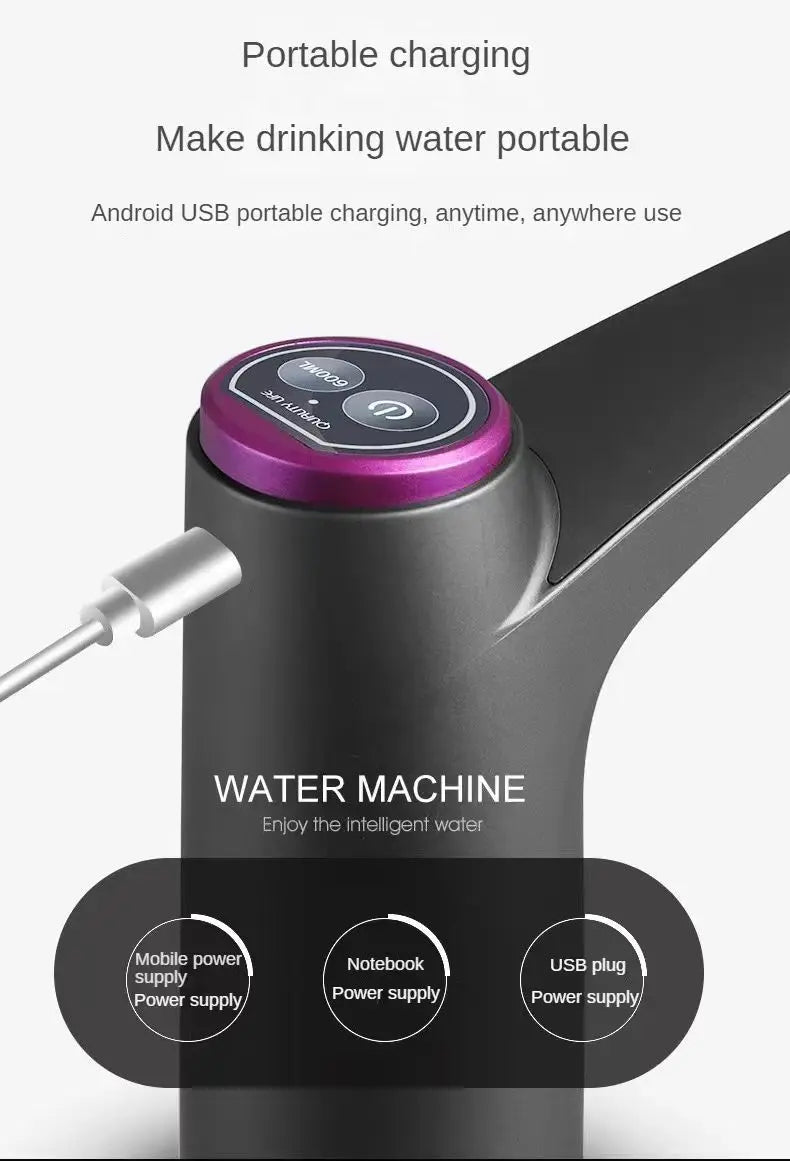 Portable 5-Gallon Water Dispenser With USB Charging-Automatic Electric Pump Suitable For Home Office And Outdoor Use Beauty World Shop