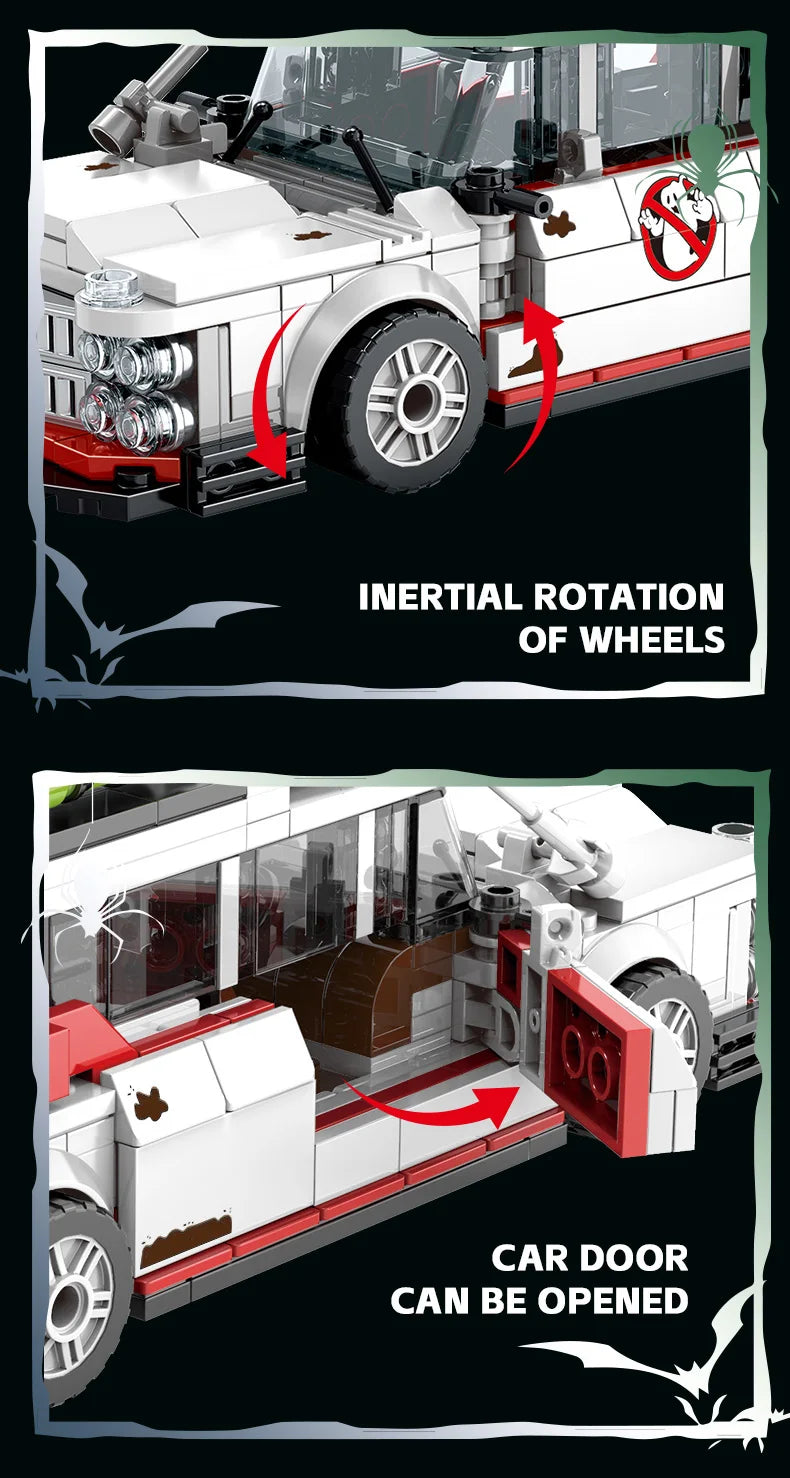 Creative Ghostbusters ECTO-1 Vehicle Technical Building Blocks Racing Car Model Car Assembly Bricks Toys for Kids Adult gifts Beauty World Shop