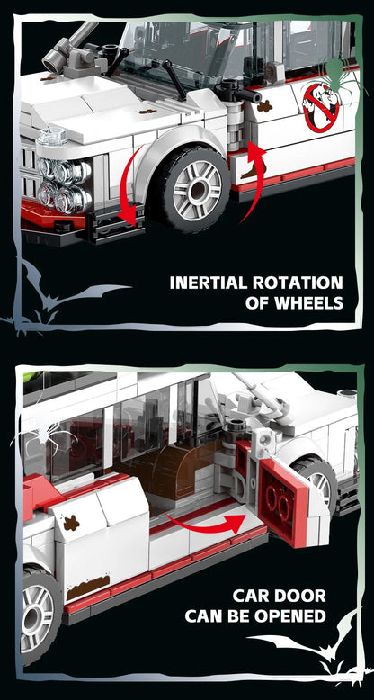 Creative Ghostbusters ECTO-1 Vehicle Technical Building Blocks Racing Car Model Car Assembly Bricks Toys for Kids Adult gifts Beauty World Shop
