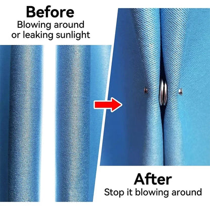 4/8Pairs Curtain Magnetic Button Detachable Curtain Fix Fastener Clip Prevent Light Adjustment Window Screen Close Magnet Buckle Beauty World Shop