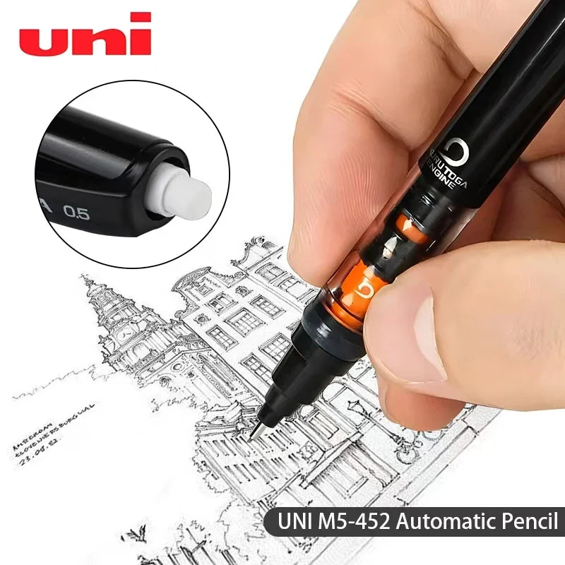 UNI KURUTOGA Mechanical Pencil M5-452 Creative Writing Continuous Sketch 0.5mm Lead Automatic Rotating Mechanical Pencil Beauty World Shop
