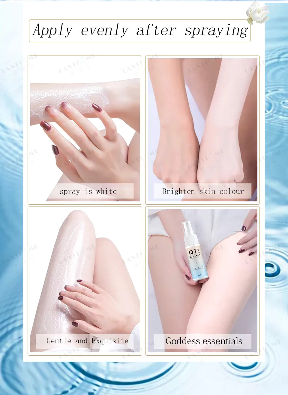 BB Whitening Spray Skin Brightening Moisturizing BB Cream Face Foundation Nourishing Skin Care Beauty Cosmetics Beauty World Shop