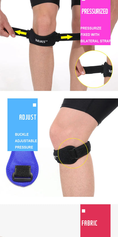 AOLIKES 1PCS Knee Braces for Knee Pain,Patella Knee Support Strap,Adjustable Patellar Tendon Stabilizer Band for Basketball Beauty World Shop