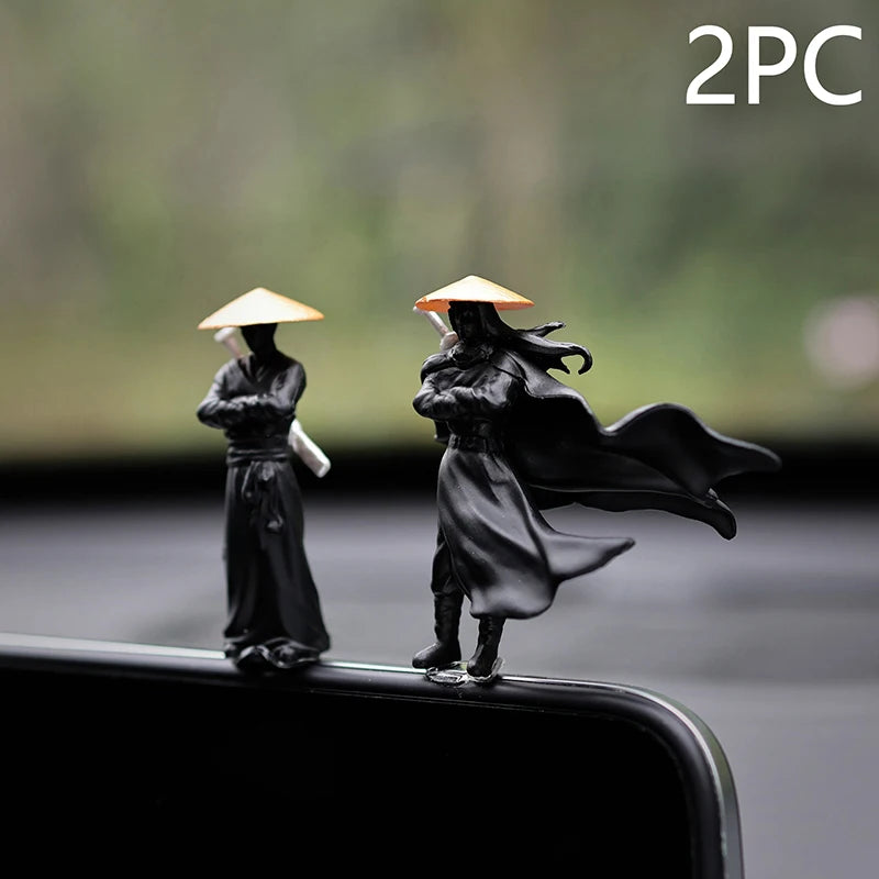 Resin Mini Figurines Decorative 50mm Ancient Sino-Japanese Samurai Warriors Office Cubicle Home Desktop Car Interior Model Gifts Beauty World Shop