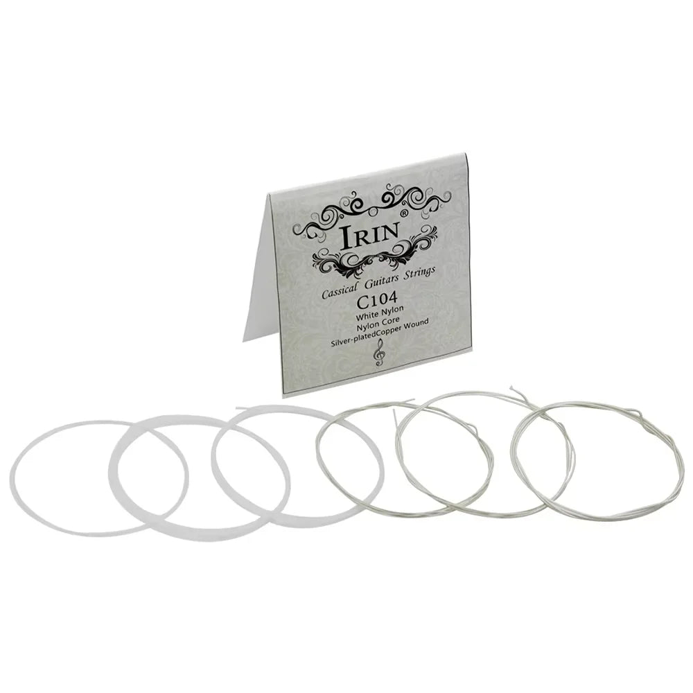 6 Pcs Strings Classical Guitar Strings Black Clear Nylon Guitarra Strings Sliver Plated Copper Wound String Guitar Accessories Beauty World Shop