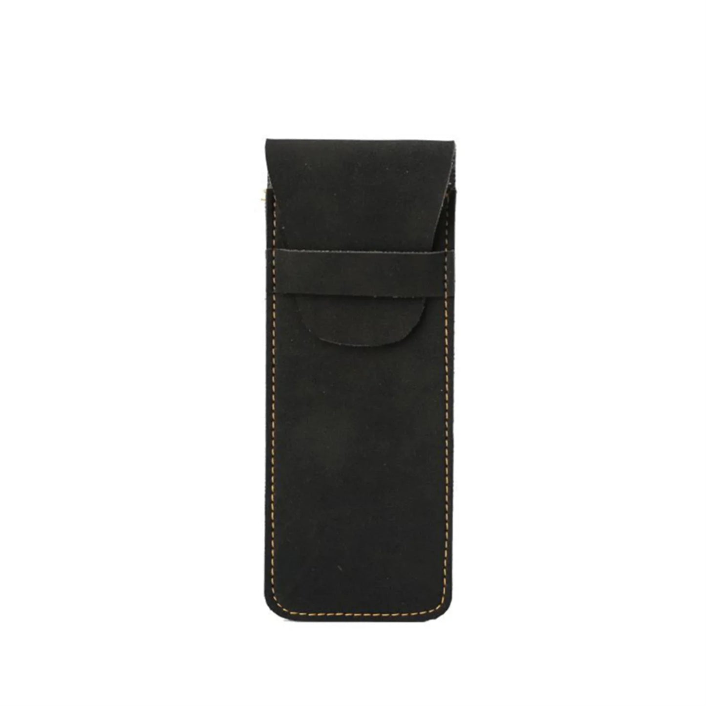 Vintage Frosted PU Leather Flap Pen Case High-end Fountain Pen Protective Sleeve Large Capacity Double Set of Pen Case Beauty World Shop