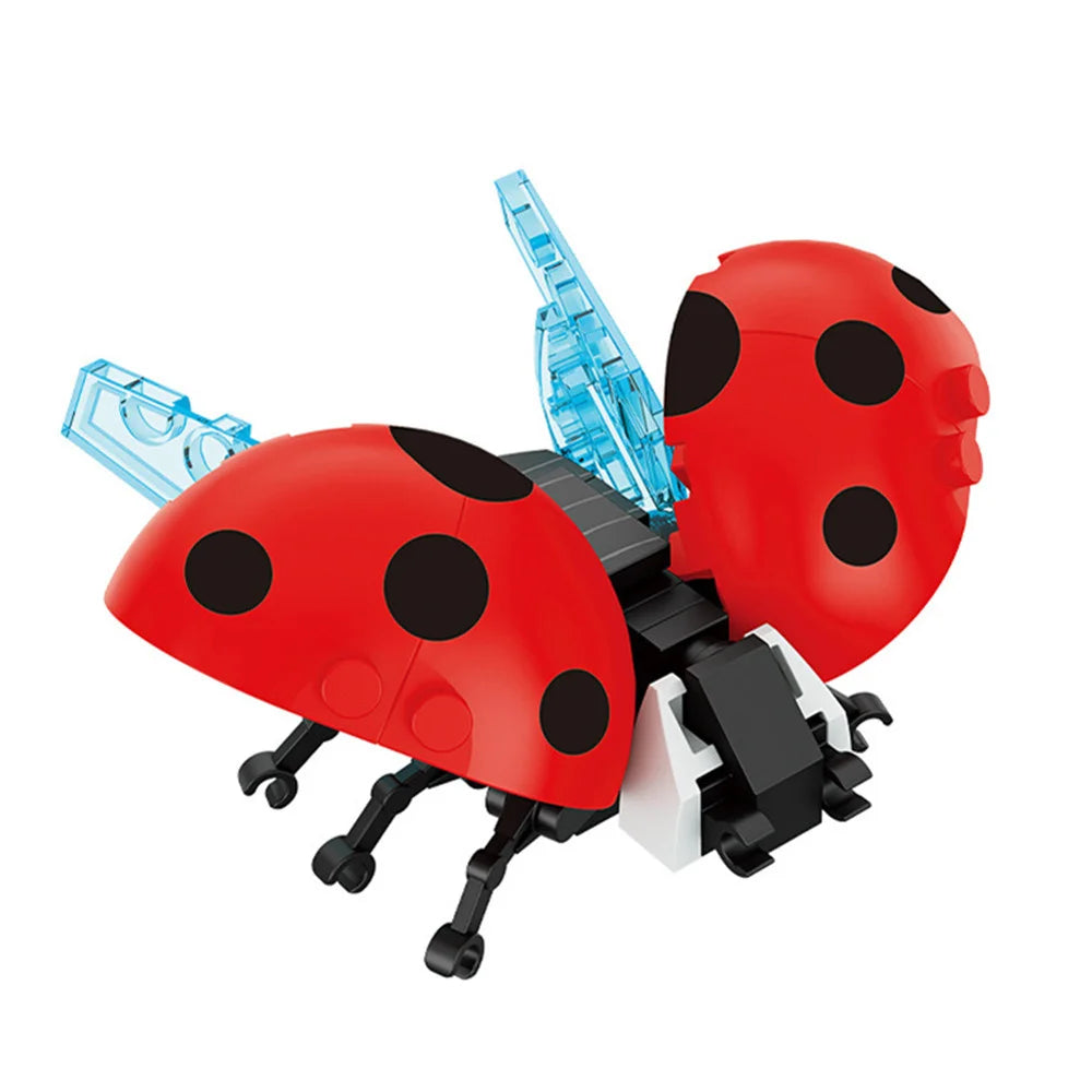 City Farm Vegetable Garden Cute Animals Insect Dragonfly Spider Mantis Centipede Grasshopper Honeybee Building Block Bricks Toy Beauty World Shop