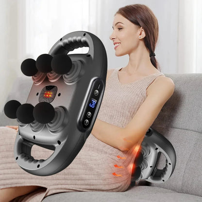 Professional Fascia Massage Gun – 6 Attachments for Muscle Relief in Back Shoulders Waist & Full Body Fascia Massage Beauty World Shop