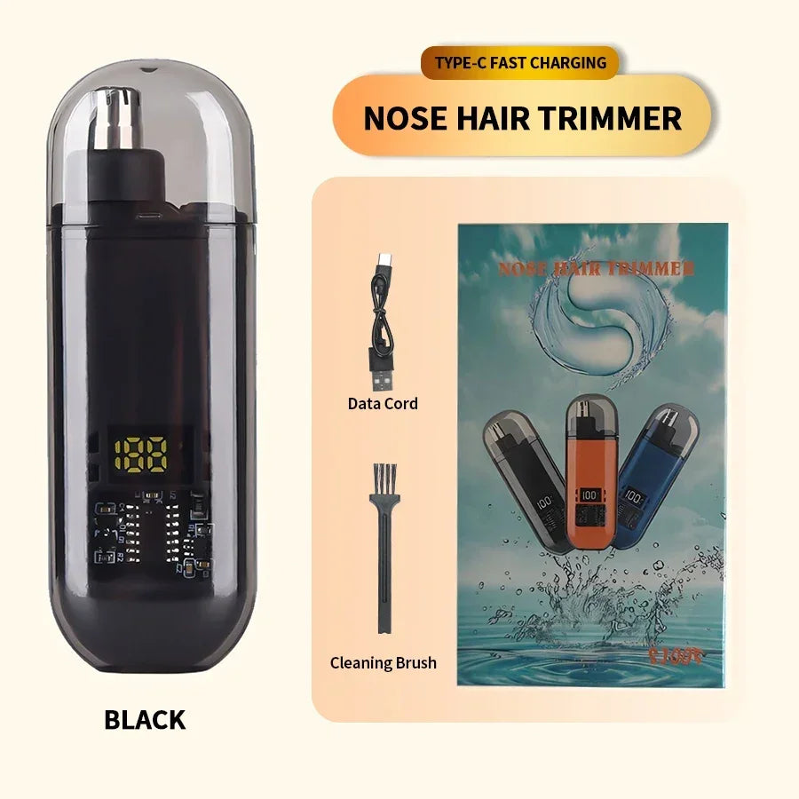 2 In 1 Electric Portable Ear And Nose Hair Trimmer Clipper 2024 Professional Painless Portable Eyebrow For Men Beauty World Shop