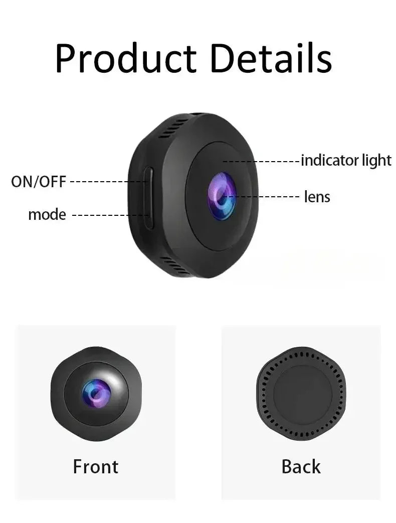 New 4K HD Mini Wireless Camera Portable Cam Night Vision Camcorder WiFi Remote Monitor Video Voice Recorder Security Camera Beauty World Shop