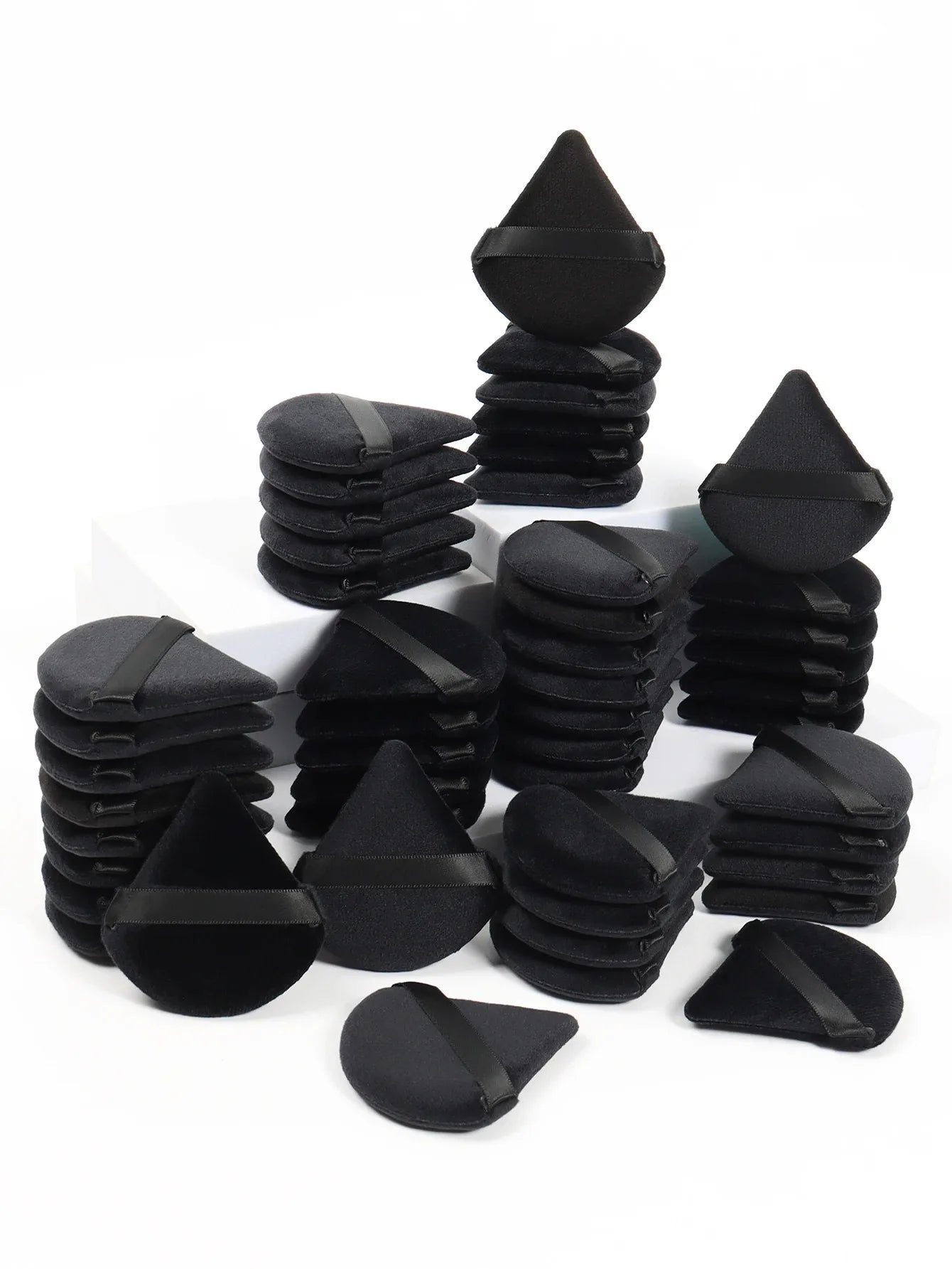 Black Triangle Powder Puff Facial Makeup Sponge Soft Velvet Cosmetics Puff Mixer Beauty Foundation Make-Up Sponge Makeup Access Beauty World Shop