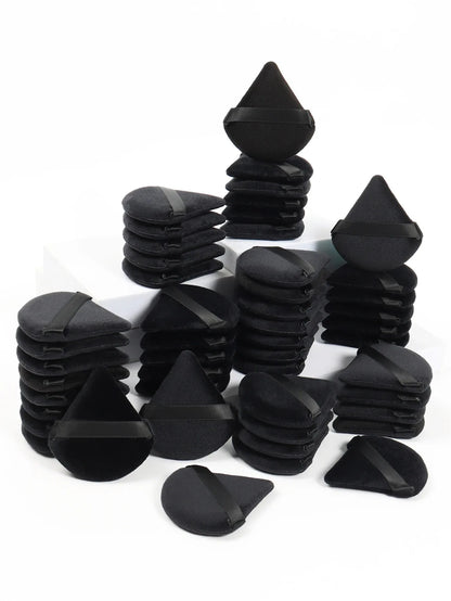Black Triangle Powder Puff Facial Makeup Sponge Soft Velvet Cosmetics Puff Mixer Beauty Foundation Make-Up Sponge Makeup Access Beauty World Shop