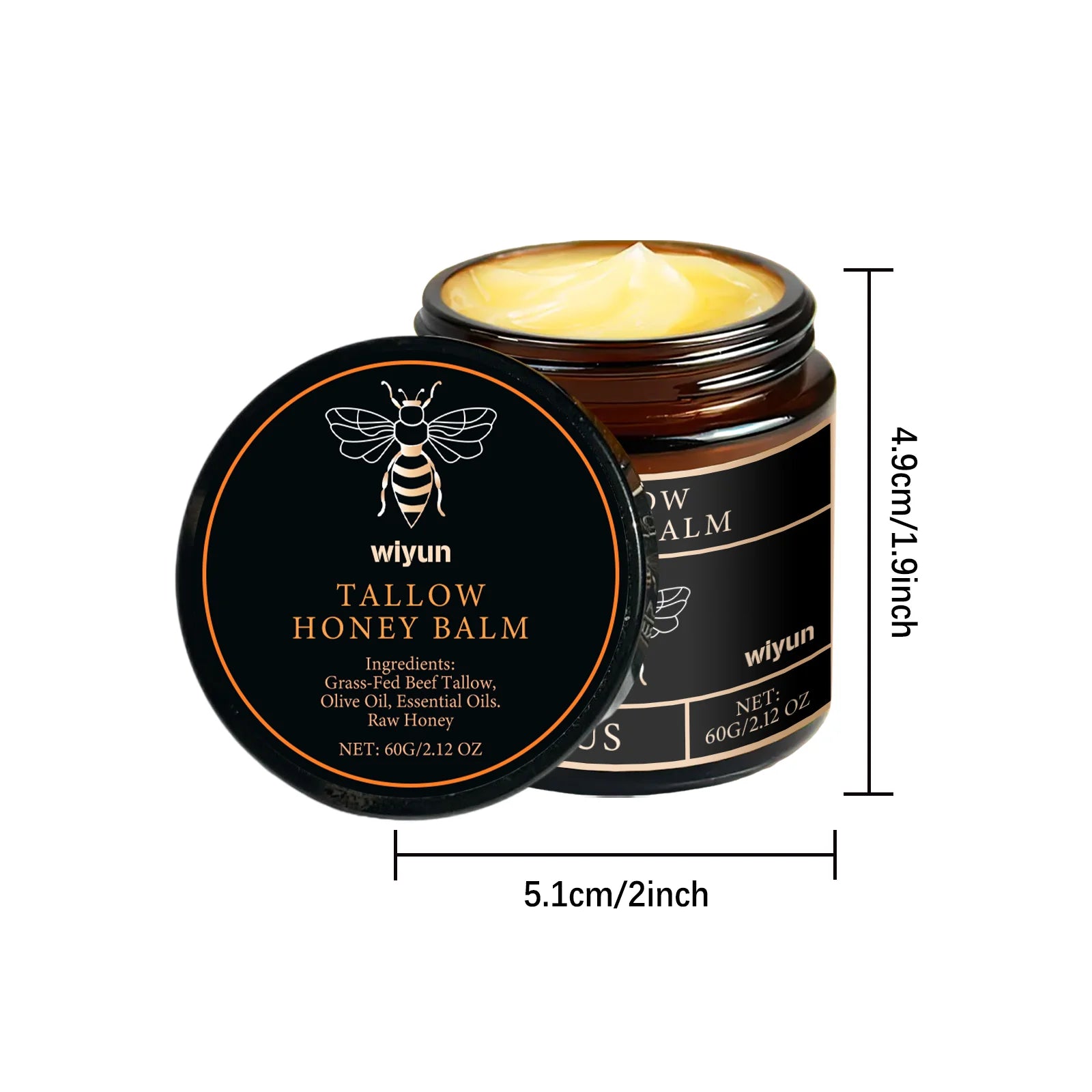 Beef Tallow Honey Cream Brightening Fade Dark Spots Remove Melanin Firming Non-Greasy Lasting Moisturizing Soothing Body Lotion Beauty World Shop