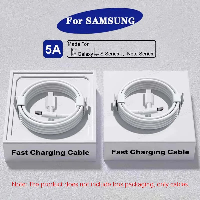 2PCS PD 45W USB C Cable For Samsung Galaxy S20 S21 S22 S23 Ultra Note 10 5G 20 A53 A54 Super Fast Charging USB Type C Data Cable Beauty World Shop