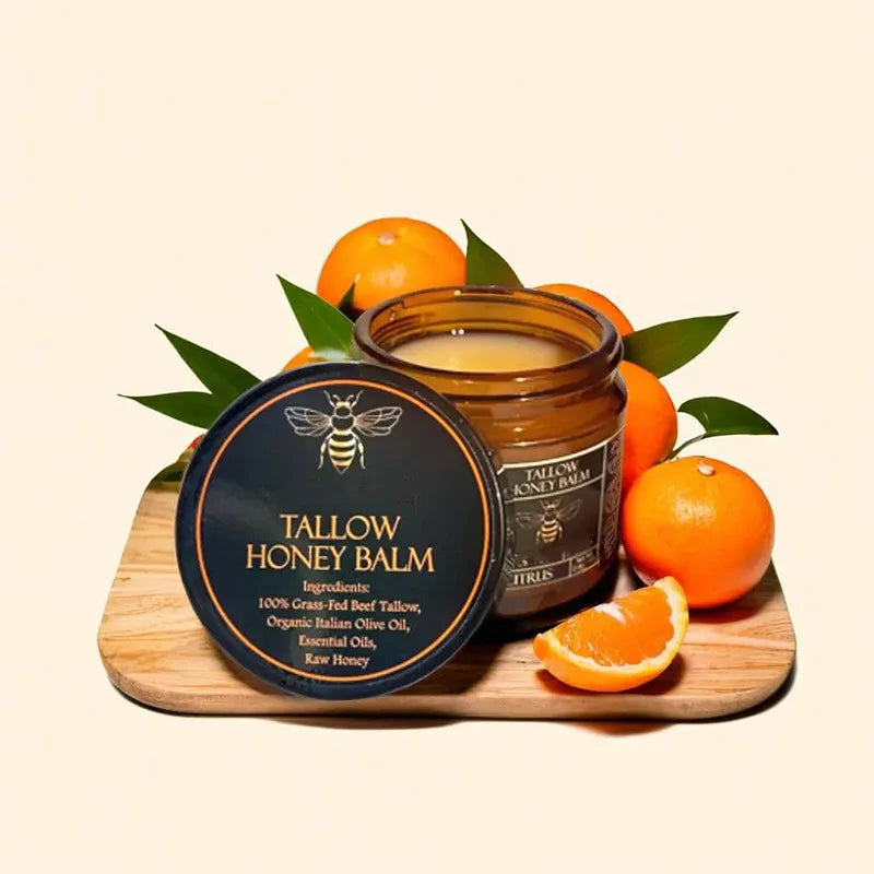 Organic Grass-Fed Beef Tallow Balm with Raw Honey - Moisturizing Cream for Soft, Smooth Skin - Handmade All-Natural Moisturizer Beauty Trend Shop