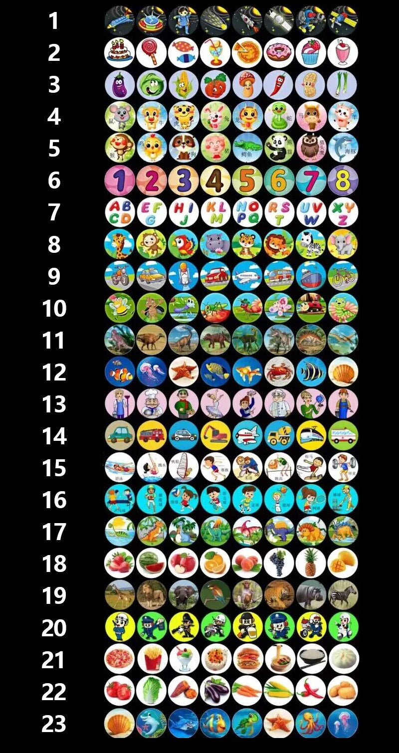 10 Cards Cartoon Projection Flashlight 80 Patterns Creative Children Flashlight Toy Projector Baby Toys Bedtime Story Book Toy Beauty Fashion