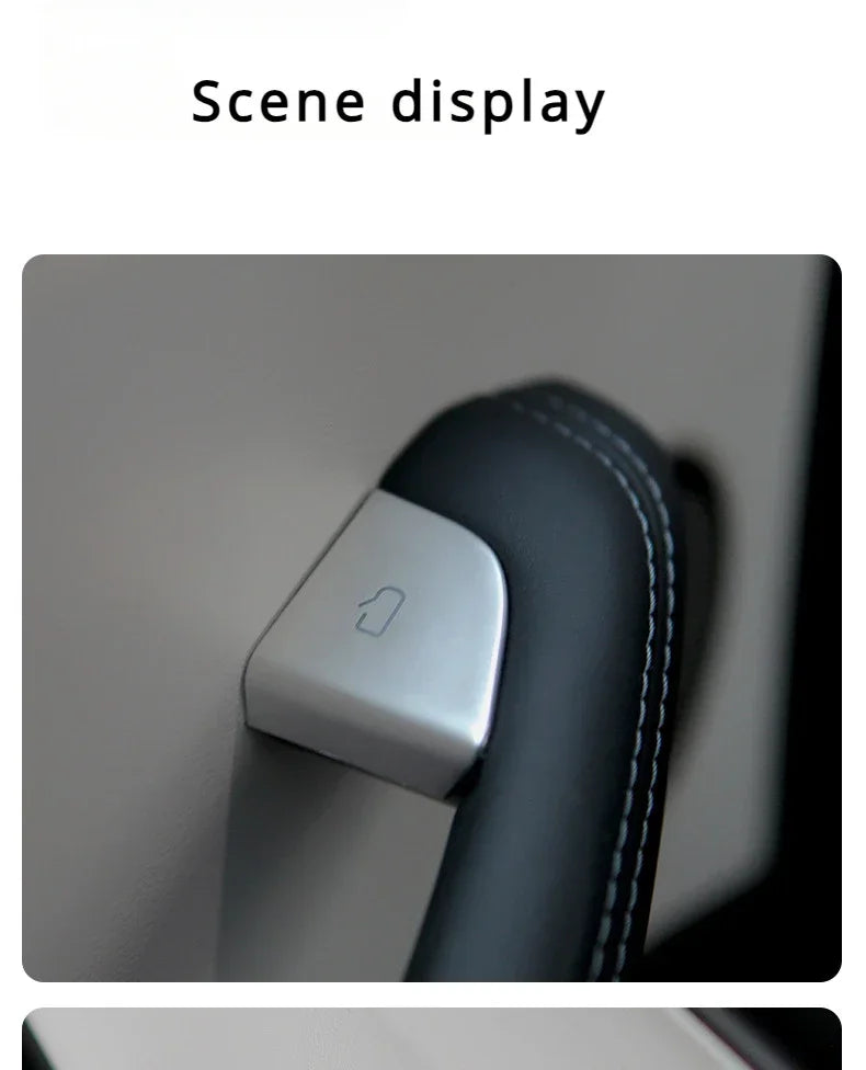 For Tesla Model 3 Highland Model Y Juniper/Launch 2025 Car Open Door Button Stickers 4X Handle Cover Interior Protection Trim Beauty World Shop