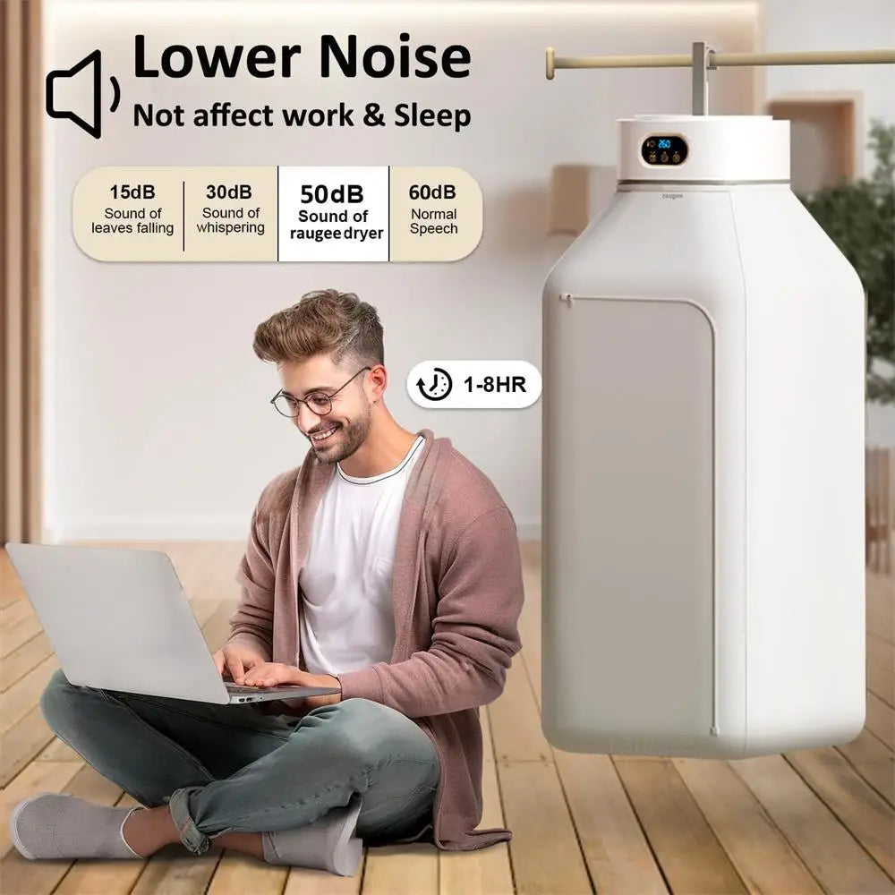 Portable Clothes Dryer Folded Electric Clothing Dryer Multifunctional Intelligent Timed Warm Laundry Dryer with Remote Control Beauty World Shop