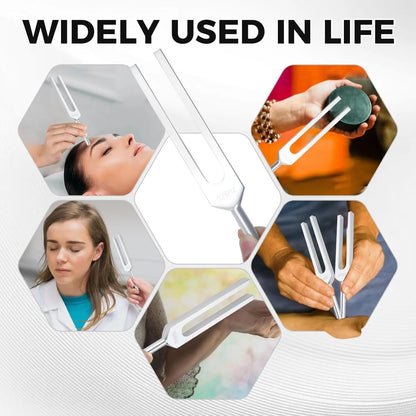 Miwayer Tuning Fork 528 Hz with Silicone Hammer and Cleaning Cloth Perfect Healing Musical Instrument for Stress Alleviation Beauty World Shop