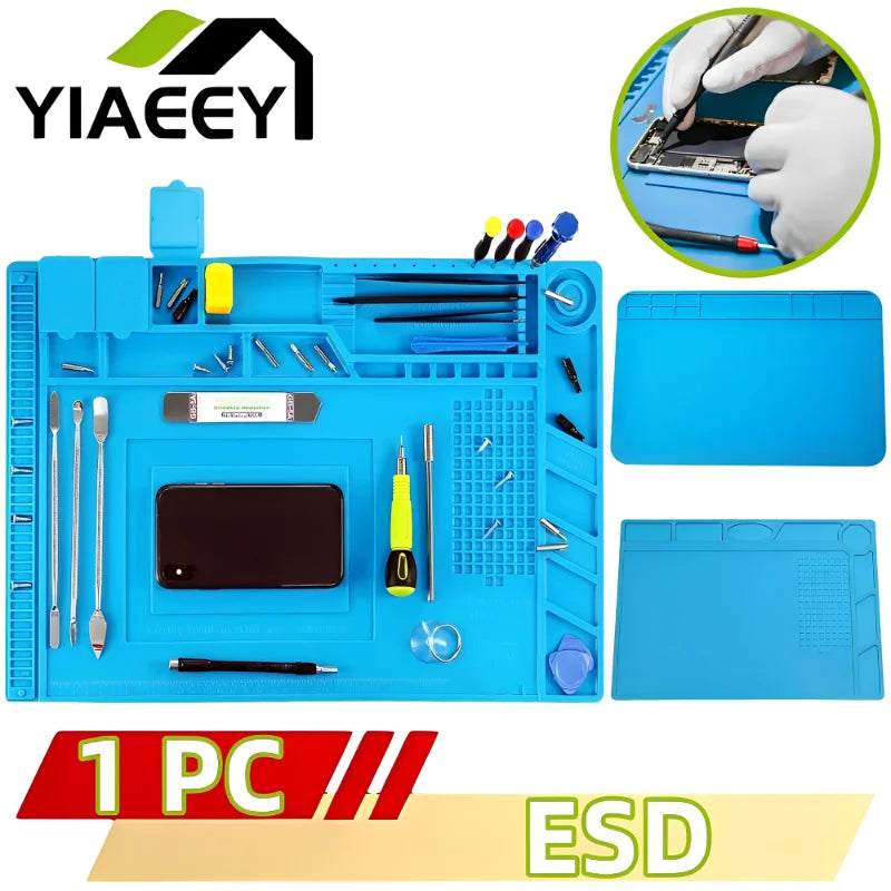 ESD Soldering Mat Repair Pad Insulation Heat Resistant Soldering Station Silicon Work Pad Desk Platform Phone Repair Tool Kit Beauty Fashion