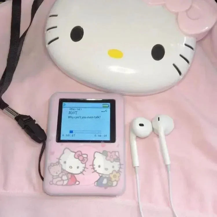 kawaii hello kitty Student MP3 Cartoon anime Portable mini music Walkman sports companion Sound can be played externally new Beauty World Shop