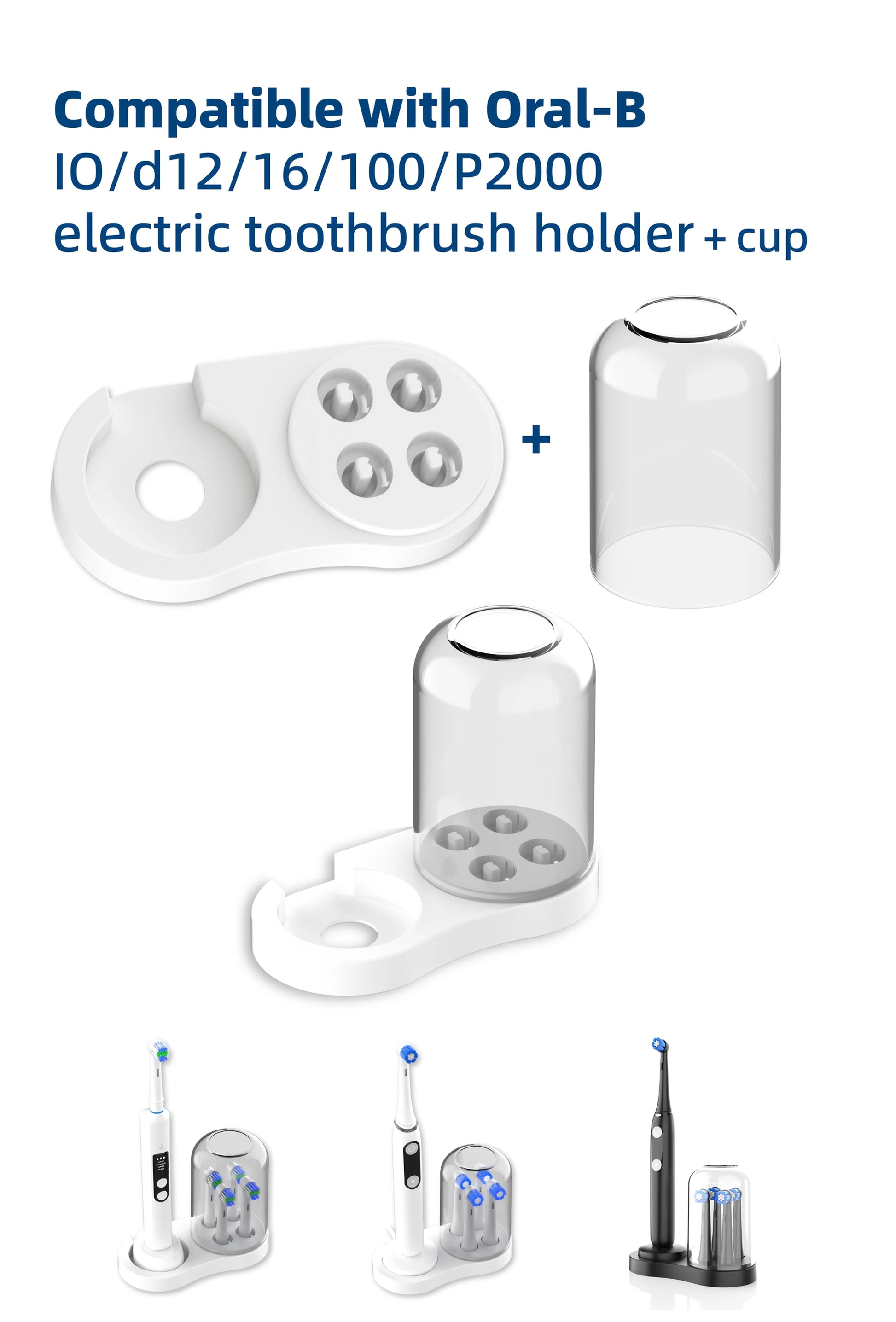 1pc-Electric Toothbrush Holder, for IO/EB Series, IO/EB Series Induction Charger, IO/EB Series Brush Head Placement Universal Beauty World Shop