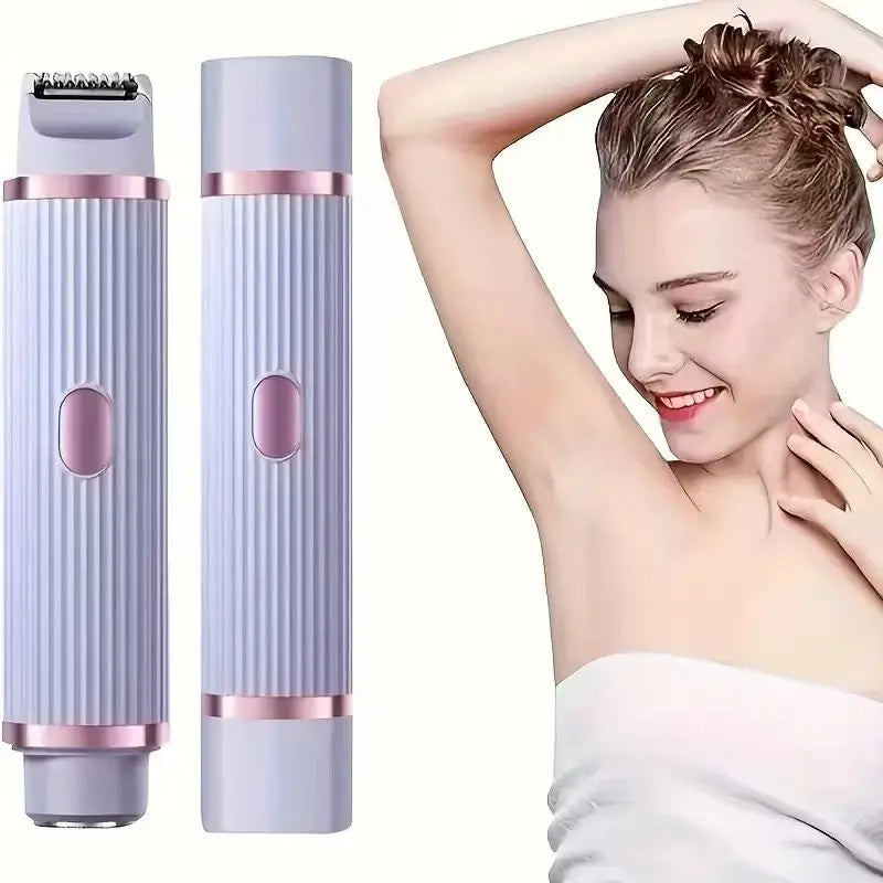 Electric Shaver, Portable Hair Removal Device, Rechargeable Electric Shaver, Painless 2-in-1 Dual Head Shaver Beauty World Shop