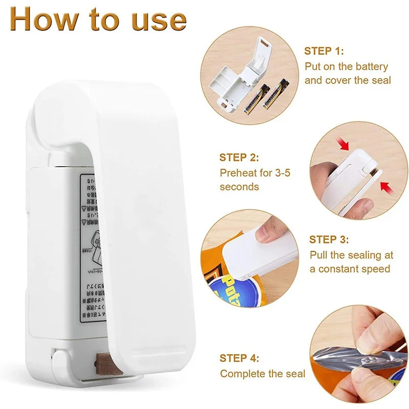 Mini Hea Bag Seal Machine Package Sealer Bags Thermal Plastic Food Bag Beauty World Shop