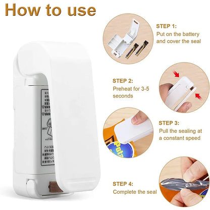 Mini Hea Bag Seal Machine Package Sealer Bags Thermal Plastic Food Bag Beauty World Shop