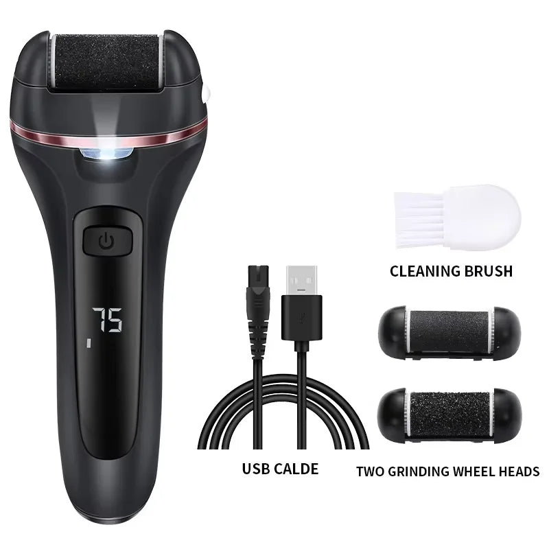 Rechargeable Electric Foot Grinder - USB Powered Callus Remover with Adjustable Speeds, for Men & Women's Pedicure and Self-Care Beauty World Shop