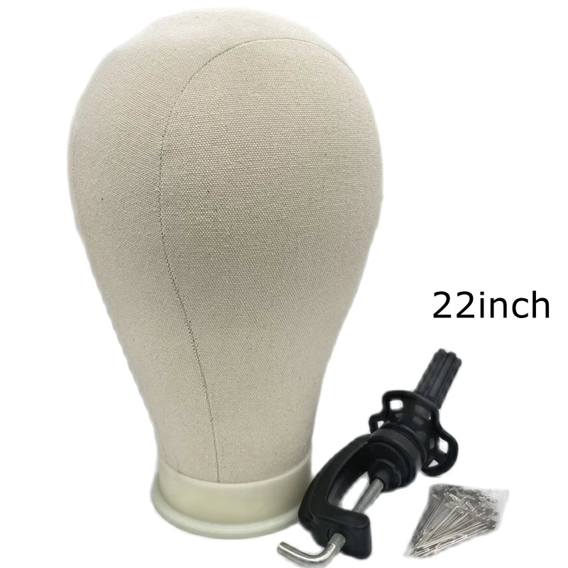 Canvas Block Head Training Mannequin wig Head Display Styling Mannequin Manikin Head Wig Stand wig head Stand Beauty World Shop