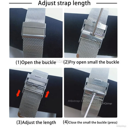 Quick Release Milanese Strap 18mm 20mm 22mm 12mm 14mm 16mm 17mm 19mm 21mm 24mm Universal Bracelet 0.6mesh Stainless Steel Beauty World Shop