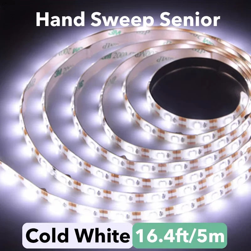 5V 2835 LED Strip Light Touch Sensor Switch Dimmable USB Flexible LED Tape Ribbon Light For Mirror Cabinet Stair Decor Lighting Beauty World Shop
