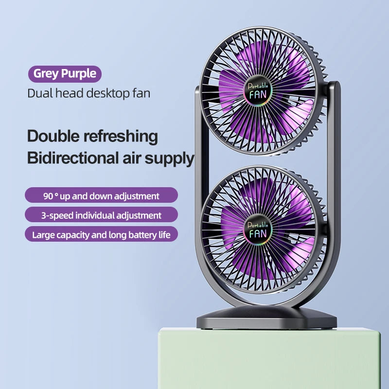 USB Charging Desktop Fan Portable Rotatable Desktop Electric Fan Suitable For Outdoor Picnic Student Dormitory Office Home Use Beauty World Shop