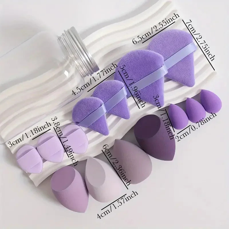 12/14Pcs Makeup Sponge Cosmetic Puff Foundation Sponges Blender Beauty Egg Powder Puffs Make Up Accessories Women Makeup Tools Beauty World Shop