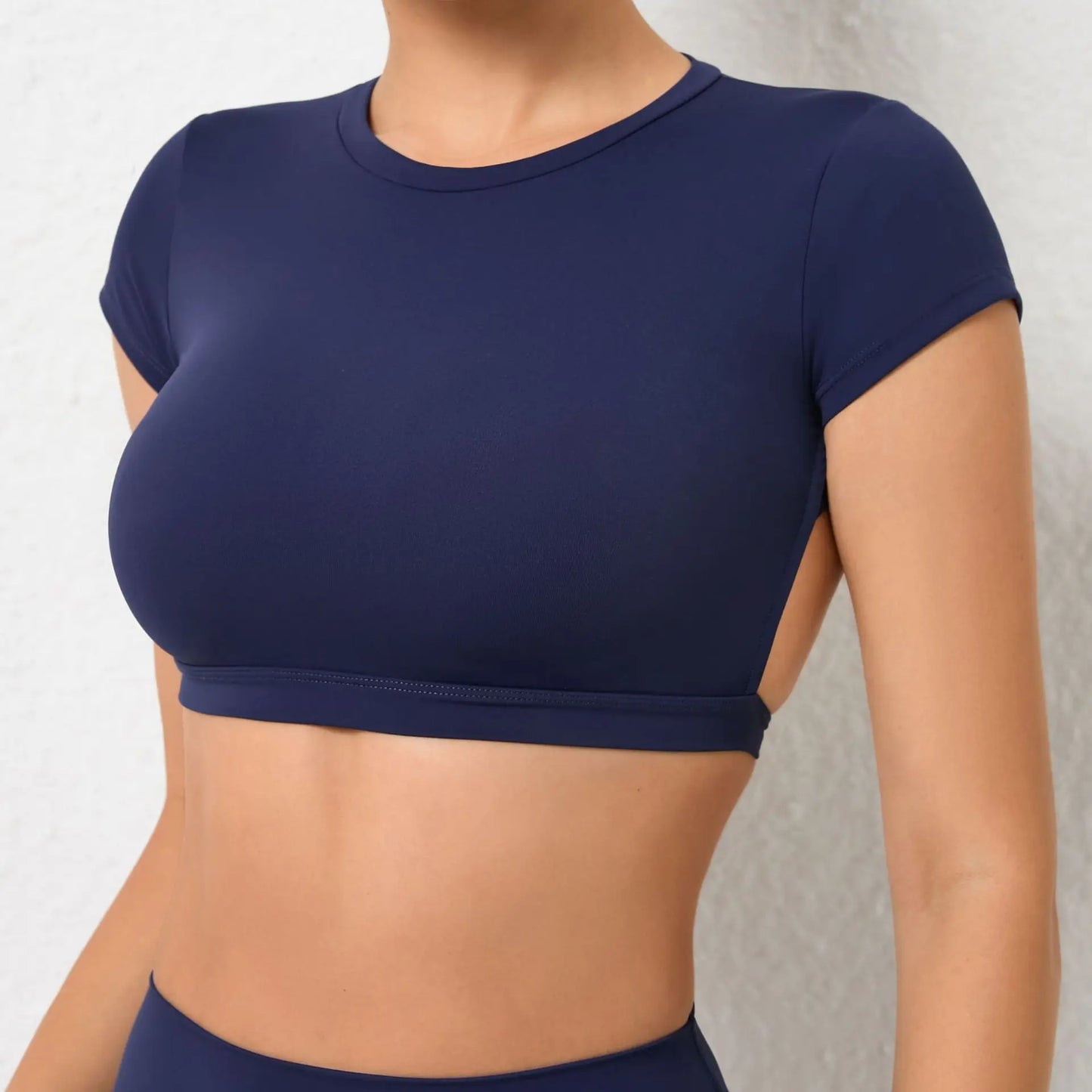 Hearuisavy Sports Shirts Breathable Workout Tops Fitness Sportswear Female Backless Yoga Clothing Sport Crop Tops Women Gym Top Beauty World Shop