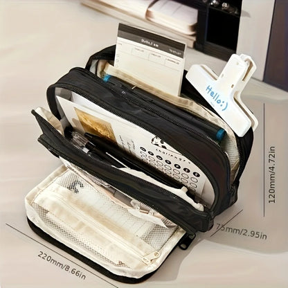 A Large-capacity Multi-layer Pencil Case, A Simple Multi-purpose Student Stationery Box And Makeup Storage Bag Beauty World Shop