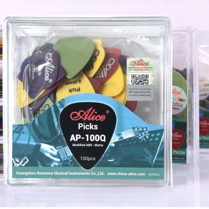 Alice Guitar Pick Mixed ABS Premium Matte Anti-Skid Guitar Pick 24/50/100 Pieces w/ Pick Box /for Acoustic Electric/Ukulele Beauty World Shop