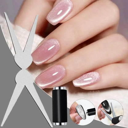 Double-head French Nail Art Magnet Set Cat Eye Magnetic Rod Combination Nail Art DIY V-Shaped Effect Gel Nail Polish Magnet Beauty Trend Shop