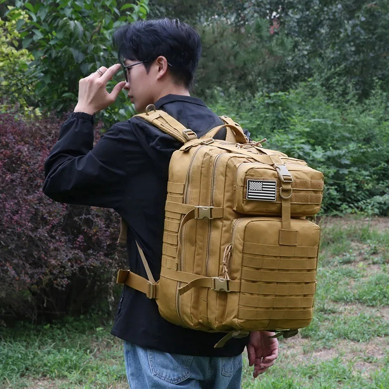 Adjustable Shoulder Straps Hiking Backpack Zipper Closure Travel Sports Camping Mountaineering Cycling Outdoor Unisex Foldable L Beauty World Shop