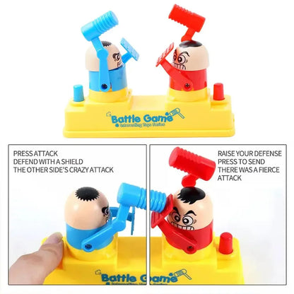 Mini Children's Head Knocking Little Man Fighting Red and Blue Attack and Defense Twin Parent Child Finger Fighting Game Machine Beauty Fashion