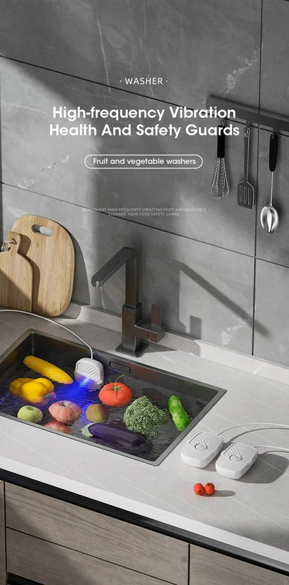 Portable Ultrasonic Vegetable and Fruit Cleaner IPX7 Waterproof Multifunctional Food Washer for Home Kitchen Use Beauty World Shop