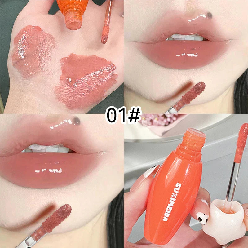 Suximei Da Hydrating Lip Lacquer - Glass Jelly Finish, Korean Style, Brightens Complexion Beauty Trend Shop