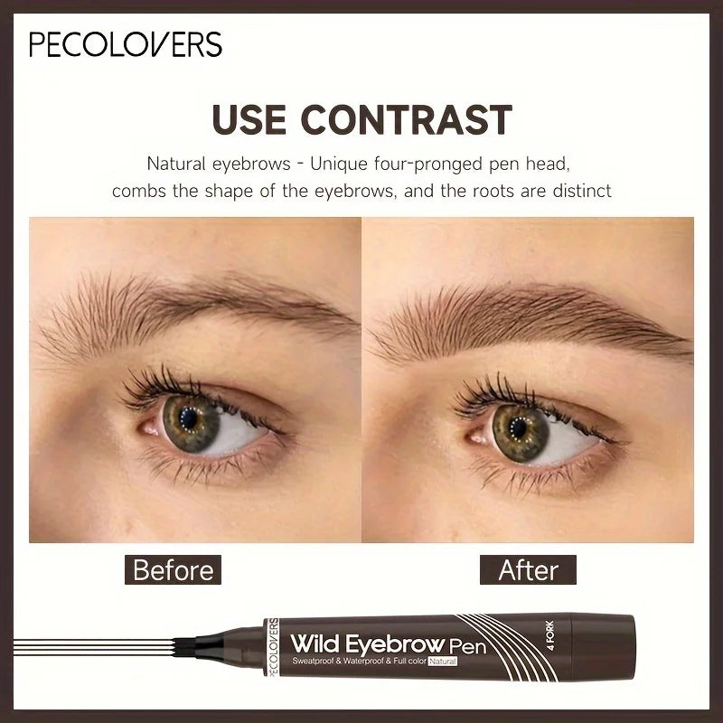 6 Colors 1pc Eyebrow Pen Waterproof 4 Split Tip Eyebrows Pen Eyebrow Tattoo Pen Waterproof Liquid Black Eyebrow Makeup Pencil Beauty World Shop