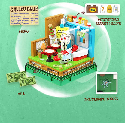 Spongebob Building Blocks Patrick Star Krusty Krab Squidward Tentacles Room Model Bricks Set Desktop Ornaments Kids Toys Gifts Beauty World Shop