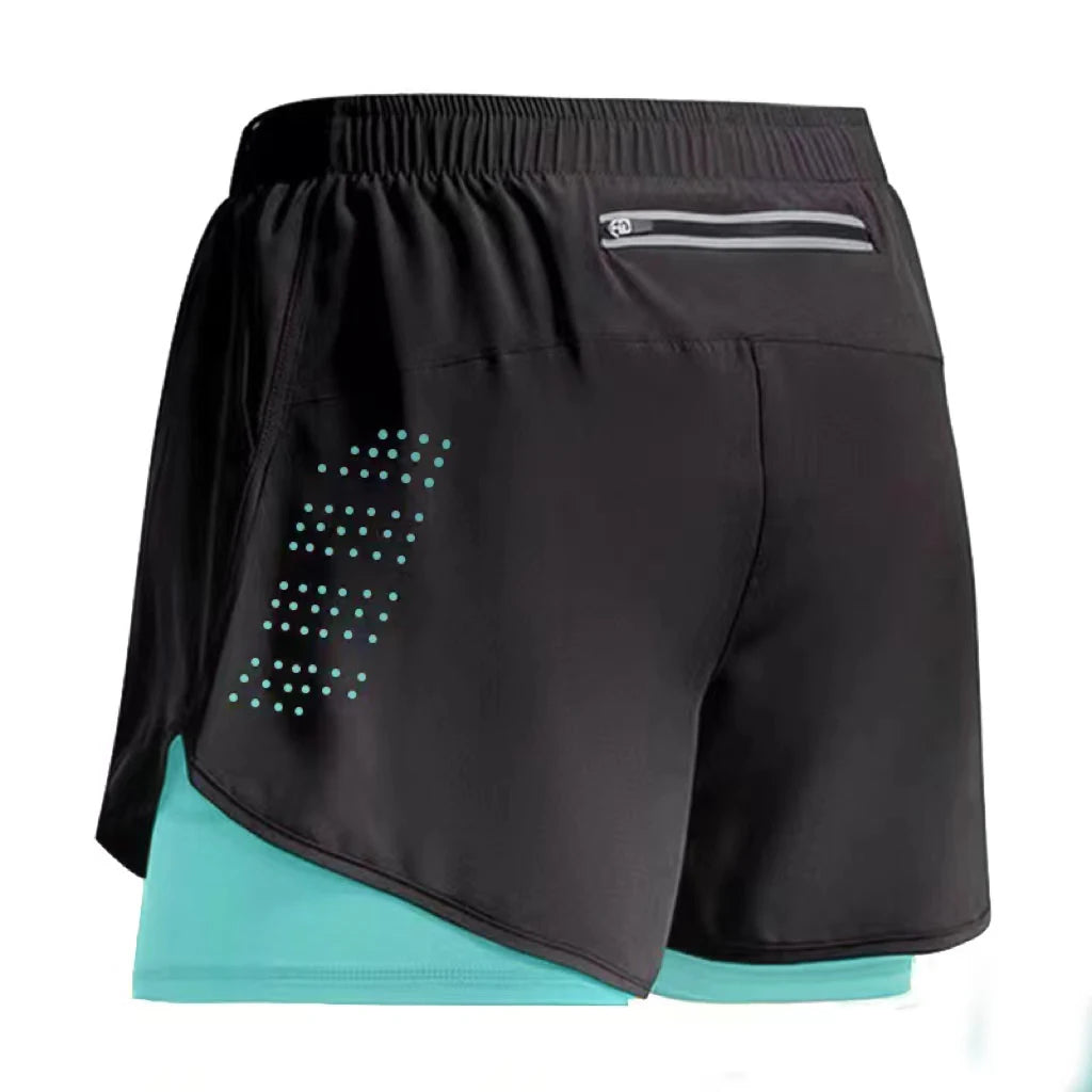 New Men Running Shorts Gym Sports Shorts 2 In 1 Quick Dry Workout Training Gym Fitness Jogging Short Pants Summer Men Shorts Beauty World Shop