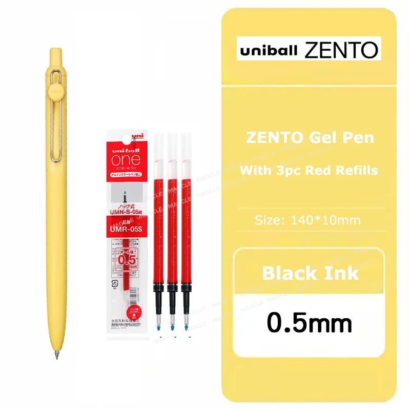 uniball ZENTO Standard 0.38/0.5mm Gel Pens,Water-Based Smooth Writing Roller Ball Pens Fit for a variety of occasions Stationery Beauty World Shop